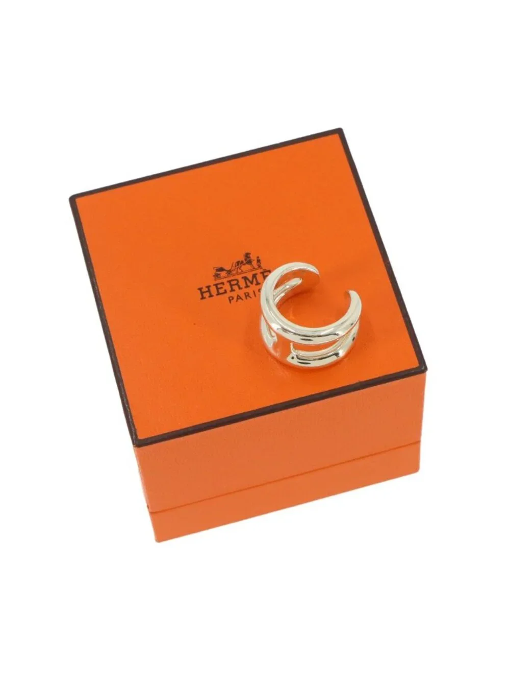 Hermes Osmose PM 50 Ring 925 Sterling Silver